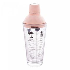 Coqueteleira de Vidro e Aço 420ml Coimbra Rosé LYOR / REF. 7629