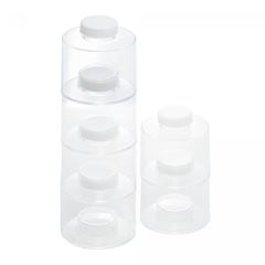 Kit Pote de Plástico com 6 Peças para Temperos e Condimentos Cinza LYOR / REF. 4989