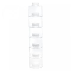 Kit Pote de Plástico com 6 Peças para Temperos e Condimentos Cinza LYOR / REF. 4989
