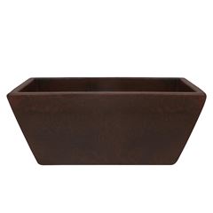 Floreira em Polietileno 40x17cm Retangular Malta Rusty VASART / REF. R.0154.040.017.09
