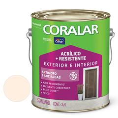 Tinta Acrílica Fosca 3,6L Coralar mais Resistente Pérola CORAL / REF. 5828234