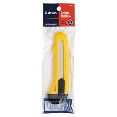 Estilete de Aço 18 mm  Grande Multiuso Amarelo ATLAS / REF. 175/2