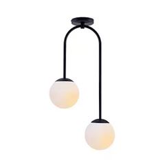 Plafon em Alumínio 40W Bivolt 2xE27 Florida Preto STARTEC / REF. 146000007