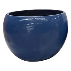 Vaso de Cerâmica 43x35cm Caymen Azul Marinho DESIGN DECOR / REF. DDC96574