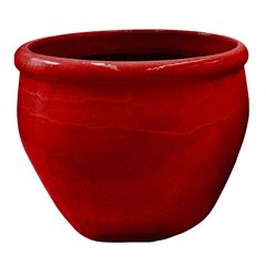 Vaso de Cerâmica 57x49cm Samson Vermelho DESIGN DECOR / REF. DDC96642