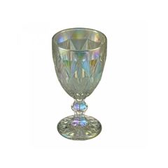 Taça de Vidro 325ml para Água Diamond Rainbow Metalizada LYOR / REF. 7864