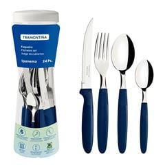 Faqueiro em Inox com 24 Peças Ipanema Azul TRAMONTINA / REF. 23399/091