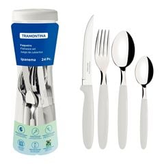 Faqueiro em Inox com 24 Peças Ipanema Branco TRAMONTINA / REF. 23399/891