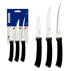 Kit de Facas em Inox com 3 Peças Felice Preto TRAMONTINA / REF. 23499/077