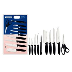 Kit de Facas em Inox com 10 Peças Plenus Preto TRAMONTINA / REF. 23498/065