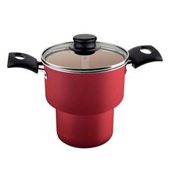 Cuscuzeira de Alumínio 14cm Turim Vermelha TRAMONTINA / REF. 20268/714