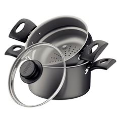 Cuscuzeira de Alumínio 16cm Turim Chumbo TRAMONTINA / REF. 20266/616