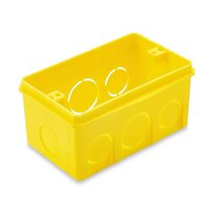 Caixa de Embutir Retangular 4x2 Amarelo TRAMONTINA / REF. 57500/044