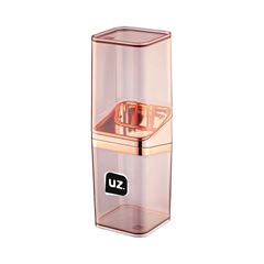 Porta Escova Plástico Slim com Tampa Rosé UZ / REF. UZ543-ROSE