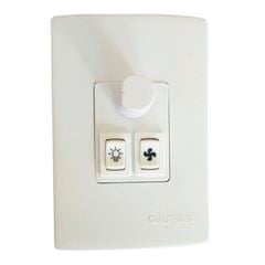 Dimmer 4x2 para Lâmpada e Ventilador Rotativo Branco QUALITRONIX / REF. QV371