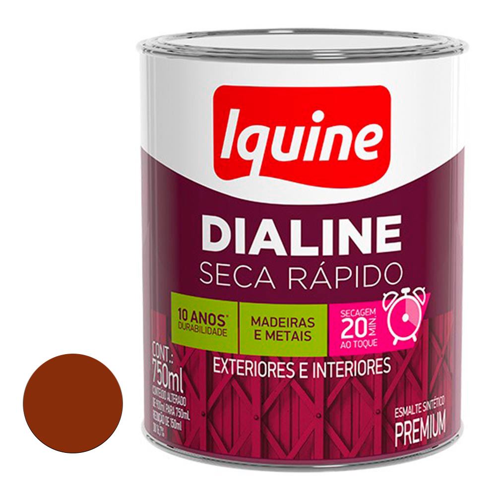 Tinta Esmalte Alto Brilho 750ml Dialine Seca Rápido Cerâmica IQUINE ...