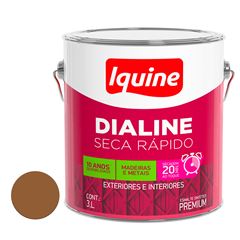 Tinta Esmalte Alto Brilho 3L Dialine Seca Rápido Marrom Conhaque IQUINE / REF. 62202782