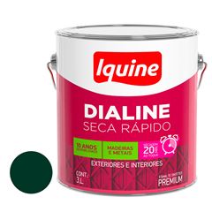 Tinta Esmalte Alto Brilho 3L Dialine Seca Rápido Verde Colonial IQUINE / REF. 62203282