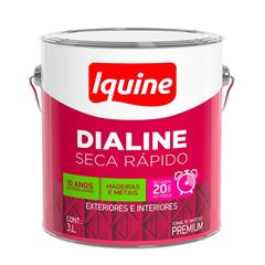 Tinta Esmalte Alto Brilho 3L Dialine Seca Rápido Camurça IQUINE / REF. 62201682