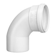 Curva 90° Curta Esgoto SN em PVC 40mm Branco FORTLEV / REF. 11100409