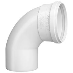 Curva 90° Curta Esgoto SN em PVC 75mm Branco FORTLEV / REF. 11100759