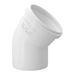 Joelho 45° Esgoto SN em PVC 150mm Branco FORTLEV / REF. 11121501