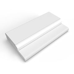 Batente de Madeira 3 Peças 11cm com Borracha Branco Texturizado ROCHA / REF. 10003(1873)