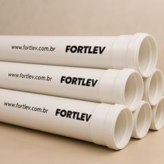 Tubo Esgoto SN em PVC 100mm 6M FORTLEV / REF. 11001001