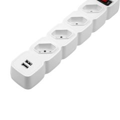 Filtro Linha EPE 1,00m Bivolt com 4 Tomadas 2P+T 2 USB 204 INTELBRAS / REF. 4824204