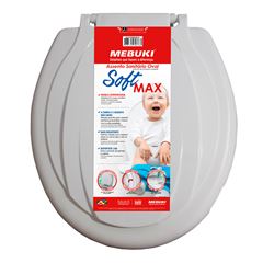 Assento Sanitário Plástico Oval Soft Max Branco MEBUKI / REF. 10400634