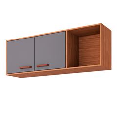 Armário de Cozinha Mdf Aéreo 114x41,5cm com 2 Portas Slim Freijo Titanium MGM / REF. 23540.57