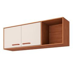 Armário de Cozinha Mdf Aéreo 114x41,5cm com 2 Portas Slim Freijo Off White MGM / REF. 23540.56