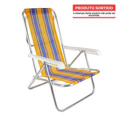 Cadeira em Alumínio para Praia Alta Dobrável Sortida BEL / REF. 7255