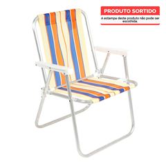 Cadeira em Alumínio para Praia com 4 Posições Reclinável Sortida BEL / REF. 7250