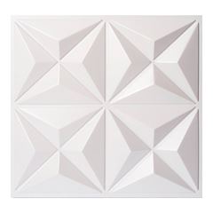 Painel 3D 50X50cm Mini Estelar com 8 Peças Branco MEBUKI / REF. 10400649