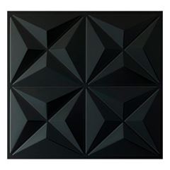 Painel 3D 50X50cm Mini Estelar com 8 Peças Preto MEBUKI / REF. 10400650