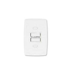 Interruptor Safira 4x2 2T Duplo Paralelo Branco - Ref. 2224 - ILUMI