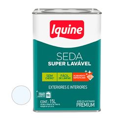Tinta Acrílica Acetinado 15L Super Lavável Branco Neve IQUINE / REF. 262300254