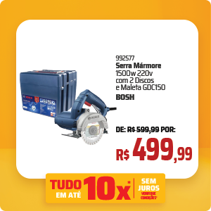 Serra Mármore 1500w 220v com 2 Discos e Maleta GDC150 BOSCH