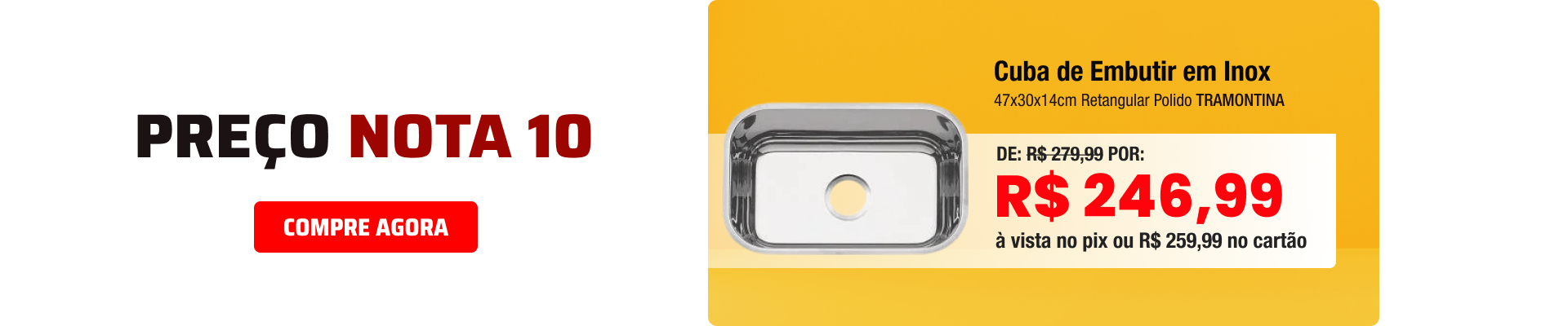 CUBA INOX TRAMONTINA REC - CAR - 85098
