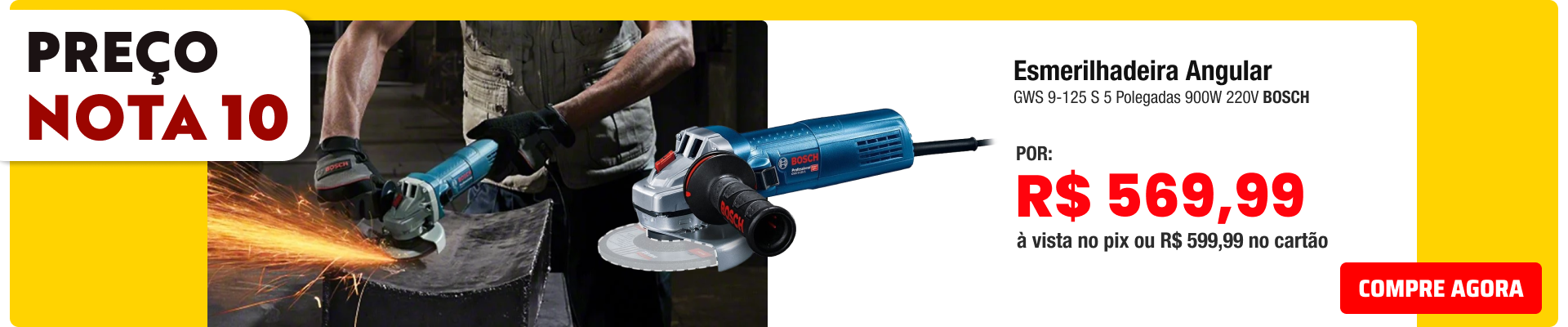 PREÇO NOTA 10 - 307158 307158 Esmerilhadeira Angular -  REC/MAC