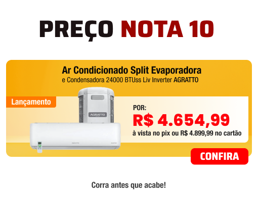 Ar - condicionado AGRATTO 24btus