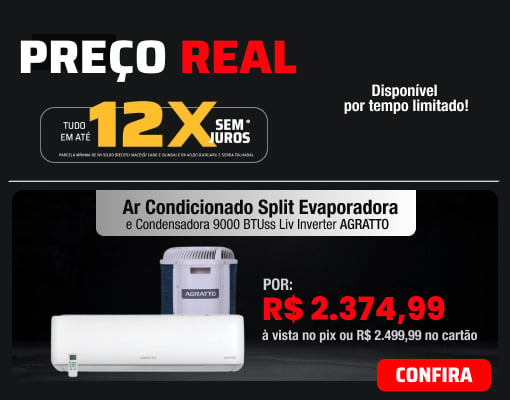 Ar Condicionado 9000 BTUss Liv Inverter Top AGRATTO