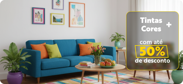 TINTAS + CORES 50% OFF