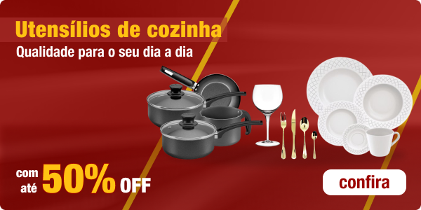 UTENSÍLHOS DE COZINHA COM 50% OFF